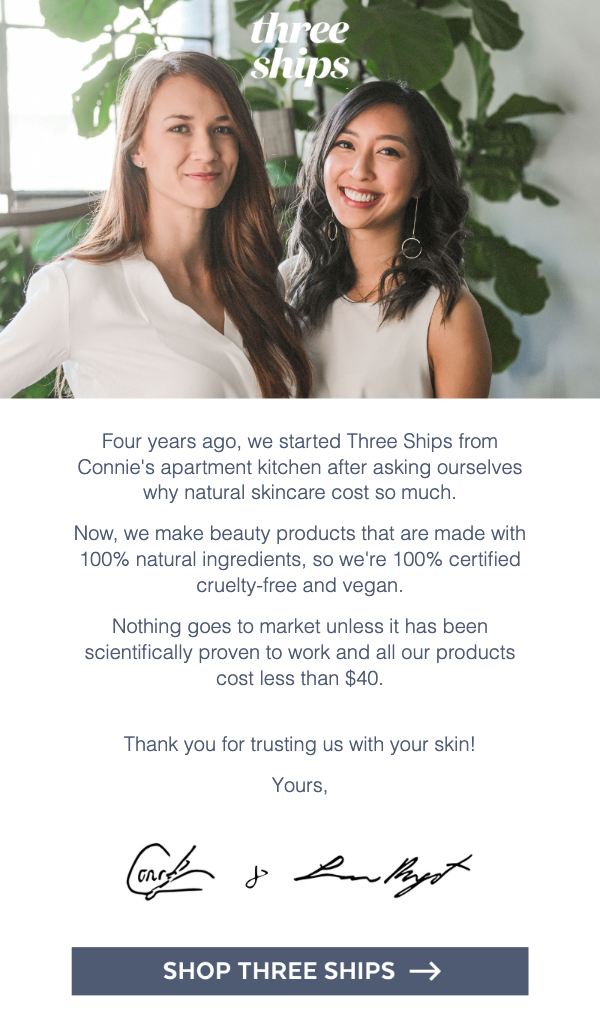 Three Ships Tone in Email